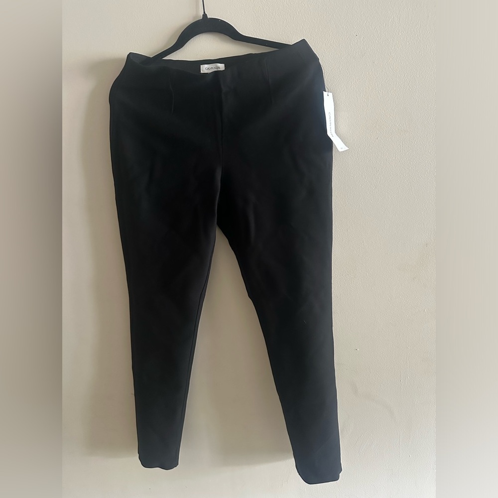NWT Calvin Klein Black Slim Fit Chinos Pant Size 10